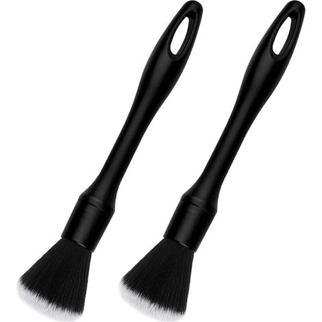2 Stück Autoreinigungspinsel 22 Cm, Detailing-bürste Für Autos, Auto-reinigungspinsel, Detailing-pinsel (schwarz)