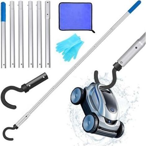 Poolroboter-haken, Poolroboter-zubehör, Mit 2,1 M Teleskopischem Stiel, Haken Für Poolreinigungsroboter, Geeignet Für Alle Poolroboter