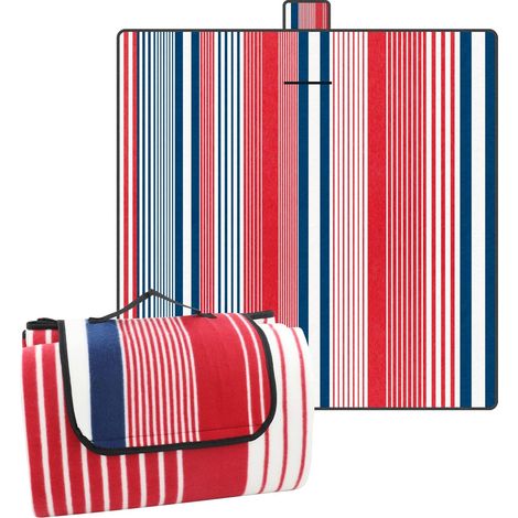 Picknickdecke 200 X 200 Cm, Wasserdichte Picknickdecke Für Strand Und Garten, Große Picknicktischdecke Für Die Familie (4-6 Personen)