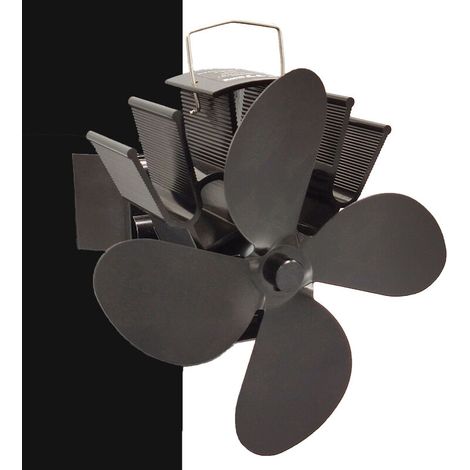 Kamin- Und Ofenzubehör, Holzofenventilator, 4-blatt Leiser Kaminventilator, Rohrmontiert, Ofenventilator Für Kamin/holzofen/gasofen/pelletsofen, Mit 2 Magneten