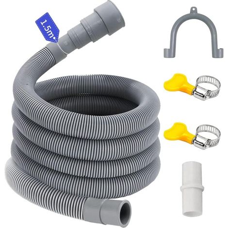 Coocheer – Flexibler Schlauch Für Waschmaschine, 1,5 M – Kompatibel Mit Schläuchen Ø 20/24/30/38 Mm – Verformungsbeständiges Pp-material
