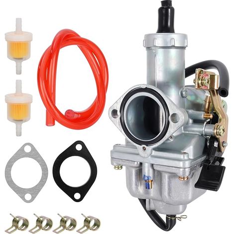 Vergaser Pz30 Für 125cc 150cc 200cc 250cc 300cc Atv Dirt Bike Go Kart, 30mm Vergaser Mit Choke, Benzinfilter, Roter Benzinschlauch Und Dichtung