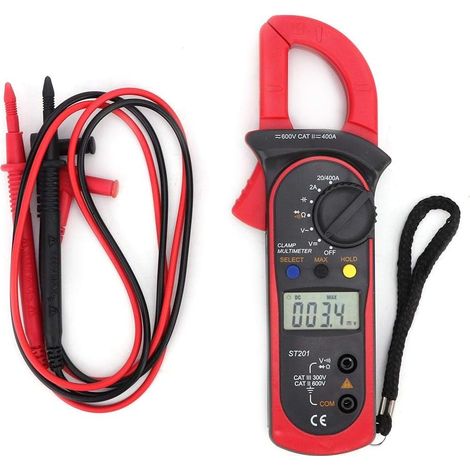 St201 Automatische Digitale Zangenmultimeter Dc/ac Zangenmultimeter Diode-widerstand-spannungsprüfer (rot)