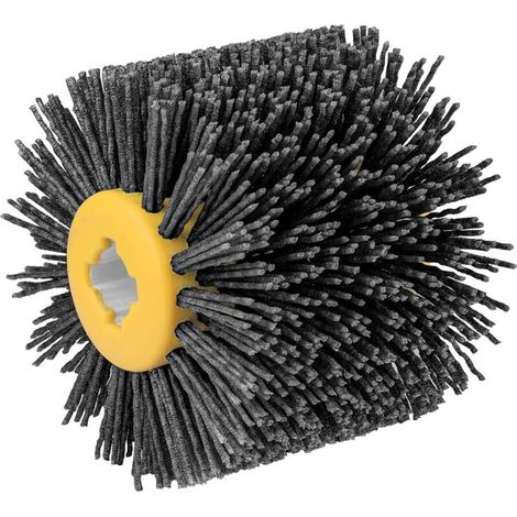 Nylon-schleifbürste, Körnung 60, 120x100 Mm, Schleifbürste Zum Reinigen/entrosten/entgraten/entgraten, Kompatibel Mit Außenrenovierer - Grau