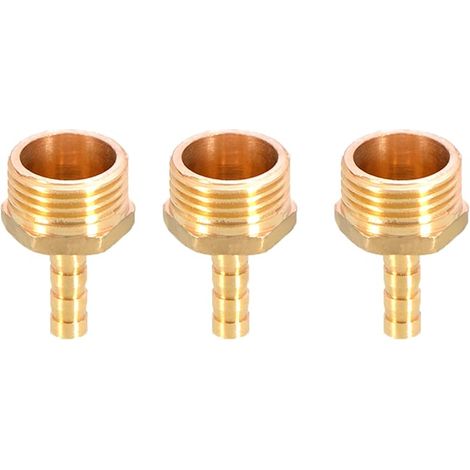 3er-set Messing-schlauchverbinder, Kupplungsstecker 6 Mm Auf 1/2" Außengewinde Bsp, Schlauchnippel-adapter