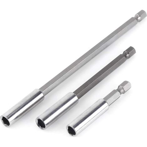 3 Stück 1/4" Magnetischer Bit-halter Verlängerung Schraubverlängerung Bohrmaschinen-verlängerung Elektrischer Schraubendreher-adapter Für Elektrowerkzeuge