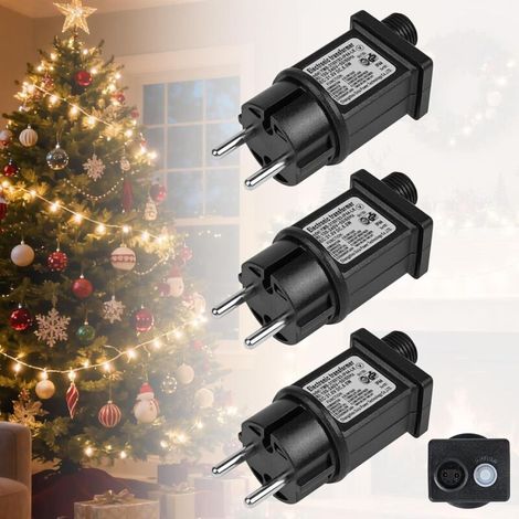 31v 6w Blinker Für Lichterkette, 3 Stück Led-transformator Netzteil, Niederspannungs-treiberadapter Ip44 Mit 8 Modi, Timer Und Speicherfunktion Für Lichterketten, Weihnachtsdekoration