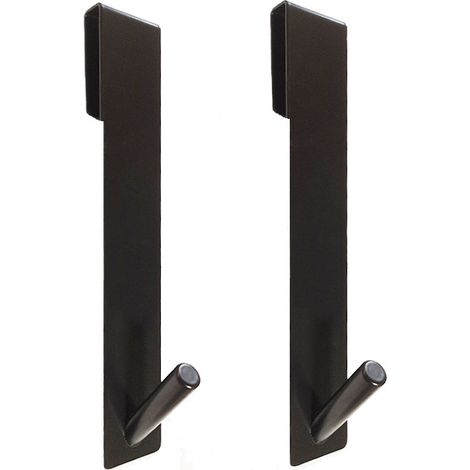 Duschwandhaken, 2er-set Duschhaken Aus Edelstahl, Für Glasduschwände, Schwarze Hänge-duschhaken, Gläserne Wandhaken Mit Polsterschutz