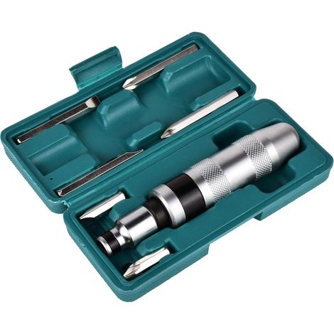 7-teiliges Schlag-schraubendreher-set, Manueller Reversibler 165-mm-schlagschrauber Mit Antrieb, Flache Bits 35 Mm Und 70 Mm Sowie Phillips-bits 35 Mm Und 70 Mm