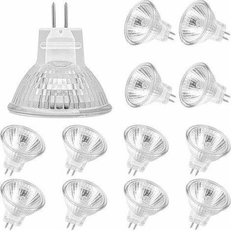 Mr11 Halogenlampen (12er-pack), Gu4 Halogenlampe 12v 20w, Dimmbare Mr11 Gu4 Glühbirne, 2-polige Halogenlampe 2700k Warmweiß