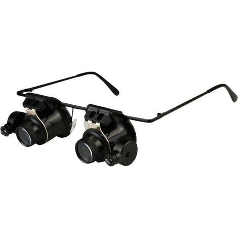 Stirnlampe Mit Led-lupe 20x, Inklusive Akku, Professionelle Uhrmacher-brille Für Reparaturen, Zeitungslesen, Hochauflösend