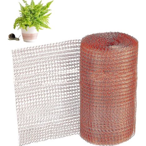 Maille Cuivre, 1 Rolle 6 Meter Kupferdrahtgeflecht, Kupfernetz Gegen Schnecken, Schnecken, Mäuse, Vögel Und Nematoden, Gartenschutz Vor Nagetieren, Gestricktes Kupfernetz--12,7 Cm, Aafg