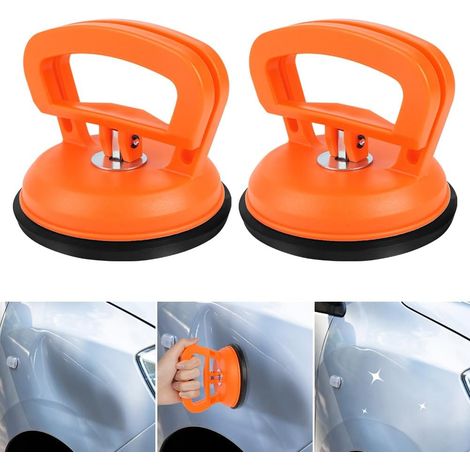 Debosselage Karosserie, 2pcs Werkzeuge Kit Debosselage Karosserie, Saugnapf Karosserie, Beulenzieher Auto, Orange