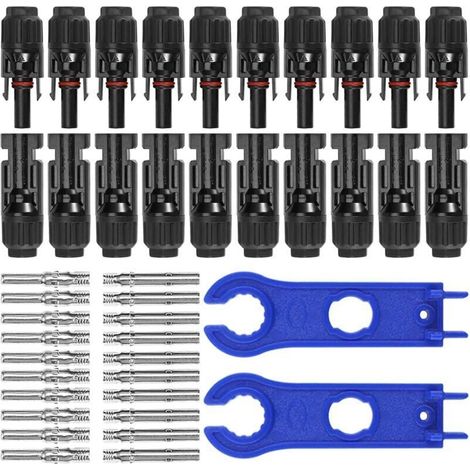10 Paar Mc4 Solarsteckverbinder, Pv-stecker Männlich/weiblich, Mit Doppelten Dichtungsringen Wasserdicht, Für Photovoltaik-solarmodule Und Kabelzubehör