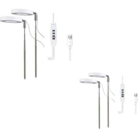 Wachstumslampe Für Pflanzen, Höhenverstellbare Led-wachstumslampe Mit Vollspektrum Für Kleine Pflanzen, 9 Einstellbare Helligkeitsstufen, 180° Drehbar Und Mit Ein-/ausschalt-timer (paket