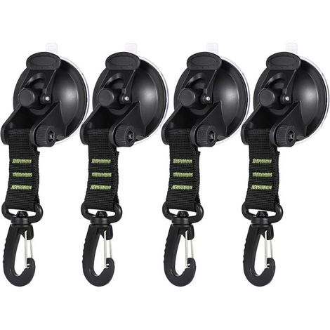 4-teiliges Saugnapf-anker-set Mit Befestigung Für Zurrhaken, Auto-saugnapfhaken, Seitliches Auto-zubehör Für Zelte, Campingplane (grün)