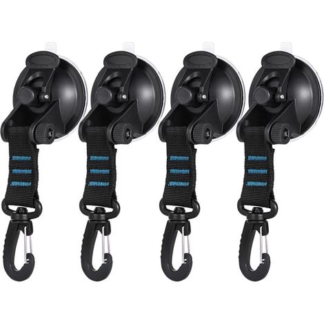 4-teiliges Saugnapf-anker-set Mit Befestigung Für Zurrhaken, Saugnapf-haken Für Autos, Zubehör Für Seitliche Autozelte Und Campingplanen (blau)