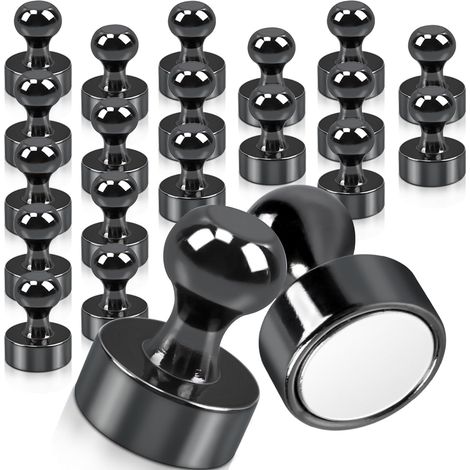 20 Stück Starke Magnete, Neodym-magnete 12x16mm Schwarz, Kleine Kühlschrankmagnete, Magnetische Tafelmagnete Für Kühlschrank, Karten, Tür, Schwarze Tafel, Whiteboard