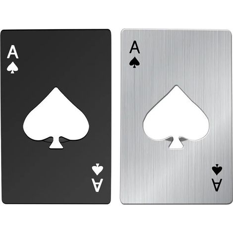 Flaschenöffner, Schwarz Und Silber, 5,3 X 8,5 Cm, Haushaltsgerät Aus Edelstahl, 2er-pack Flaschenöffner