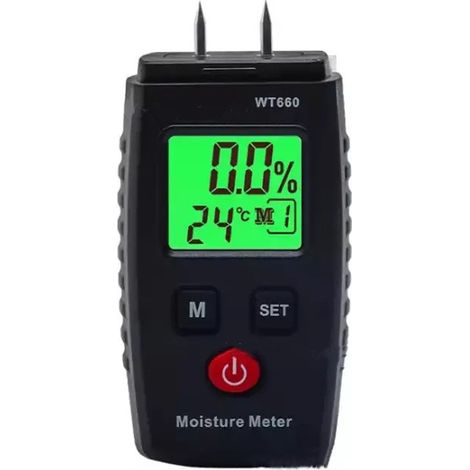 Feuchtigkeitsmesser, Stift-feuchtigkeitsdetektor Mit 3 Modi, Lcd-bildschirm Mit Grüner Hintergrundbeleuchtung, Schimmeldetektor Für Holz Und Baumaterialien.
