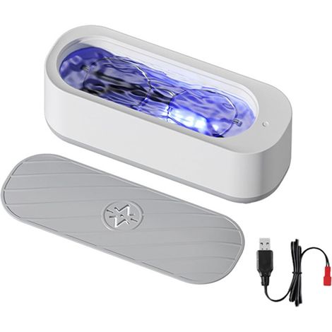 Tragbarer Ultraschallreiniger, Ideal Zur Reinigung Von Brillen, Schmuck, Uhren, Make-up-pinseln, Halsketten Usw. Betrieb Mit 2 Aa-batterien.