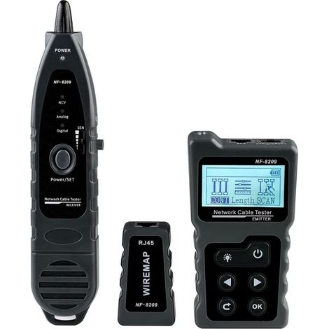 Multifunktionaler Poe-kabeltester Mit Kabelsucher Für Netzwerkkabel Nf-8209, Berührungslose Lan-kabelprüfung Für Cat5/cat6, Unterirdischer Telefonleitungssucher, Werkzeug