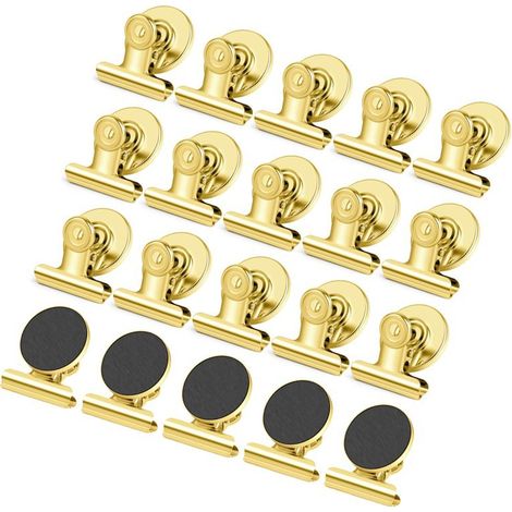Magnetische Clips, Goldfarben, 3,1 X 3,7 Cm, 20er-pack, Für Kühlschränke Und Aufbewahrungsschränke.