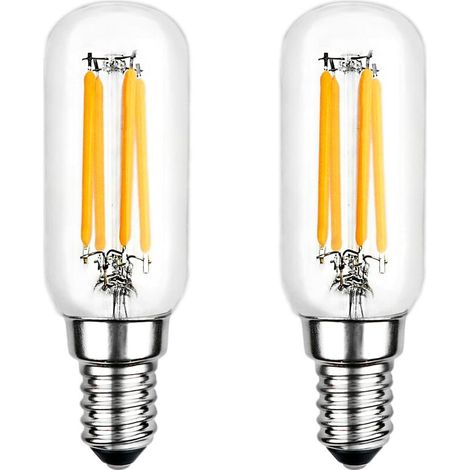 Led-glühbirne, T25 E14 4w Glühbirne Warmweiß 2700k, 400lm, Led-filament-röhrenlampe Für Dunstabzugshaube, Nicht Dimmbar, 2er-pack