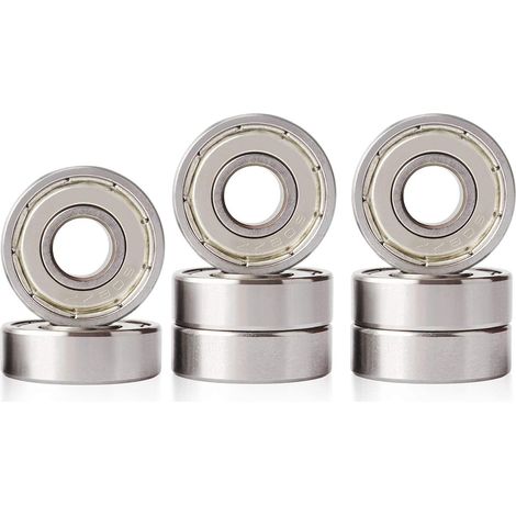608 Zz Kugellager, Roller-lager, Longboard-lager, Geeignet Für Abec, Verwendet Für Rollschuhe, Skateboards, Scooter, 8 Stück (8 Mm X 22 Mm X 7 Mm)