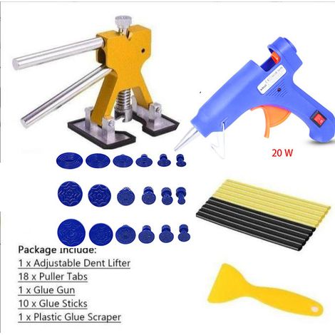 Lackfreie Dellenentfernung Werkzeugset Karosserie-dellenreparatur Mit Klebepistole, Goldener Dent-extraktor, Für Auto, Kühlschrank, Motorrad-karosserie, Tür