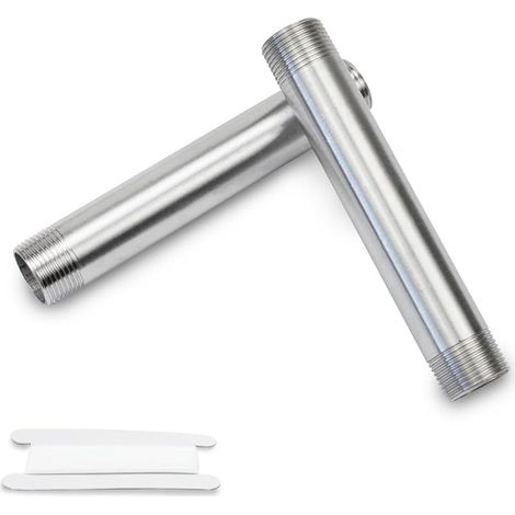 2 Stück 150mm 3/8" Männlich × 3/8" Männlich Bsp-gewinde Edelstahl 304 Verlängerungs-nippel Gussrohrfittinge