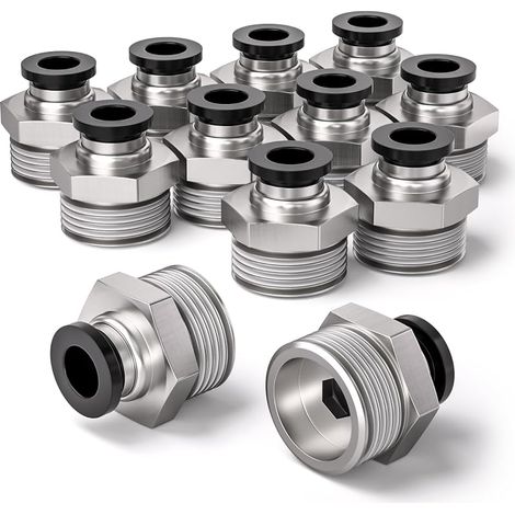 12 Stück 6 Mm Außendurchmesser X 3/8" Männliches Bsp Direkt-steck-luftanschluss, Pc6-03 Schnellverschluss-luftleitungsadapter