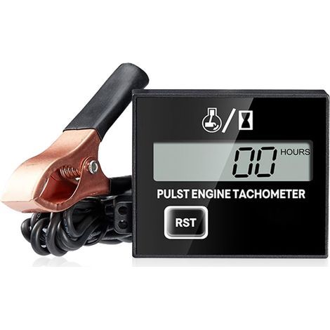 Digitaler Tachometer, Induktiver Tachometer, Induktiver Stundenzähler, Kleiner Wasserdichter Motortachometer, Austauschbare Batterie Für Motorrad, Motocross, Rasenmäher.