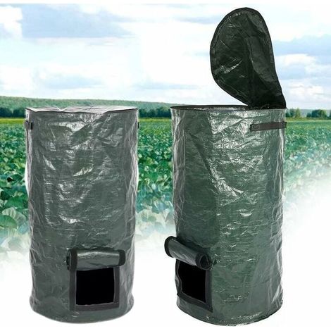 2 Stück Kompostbeutel - Ökologische Pe-kompostbehälter Für Organische Fermentation, Beutel Für Küchen- Und Gartenabfälle (2 Stück, 35x60 Cm)