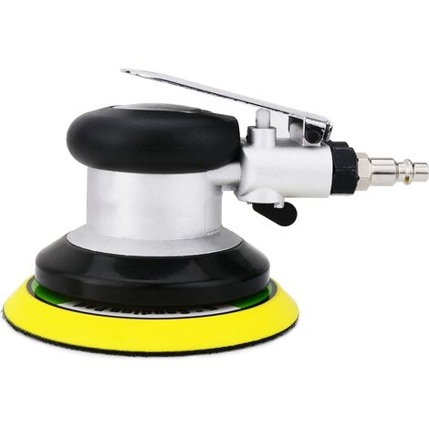 Professioneller Pneumatischer Exzenterschleifer, Leistungsstarker Mini-dual-action-polierer Mit Druckluft, 13500 U/min (silber 125 Mm)