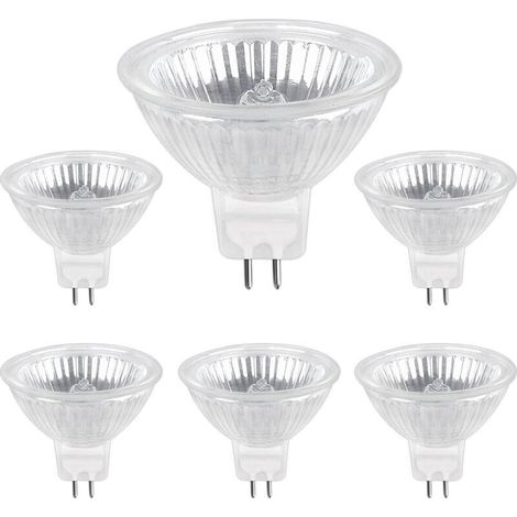 Halogenlampe Gu5.3 50w 220v, 680lm Warmweiß 2700k Dimmbar, Mr16 Spot-halogenlampe, 6er-pack