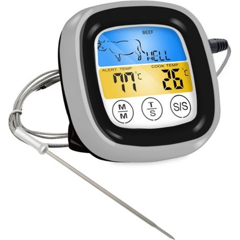 Digitales Fleischthermometer Für Backofen, Grill Und Küche Mit Einer Sonde Und Timer (wasserdichte Sonde)
