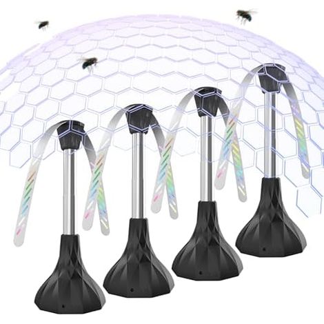 Anti-fliegen, Wiederaufladbarer Tischventilator Gegen Fliegen, Innen- Und Außenventilatoren Zum Vertreiben Von Fliegen, Ideal Für Partys, Restaurants, Küche, Obst Und Grillabende, 4er-pack