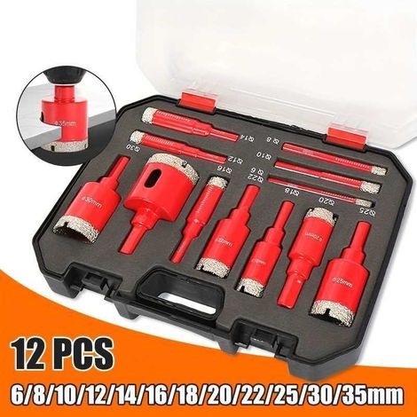12-teiliges Lochsäge-set Aus Hartmetall, 6 Mm–35 Mm, Robuste Stahllochbohrer, Tct-ausschneider, Lochsägeset Für Metall, Stahl, Eisen, Legierung Und Kupfer - Lavages