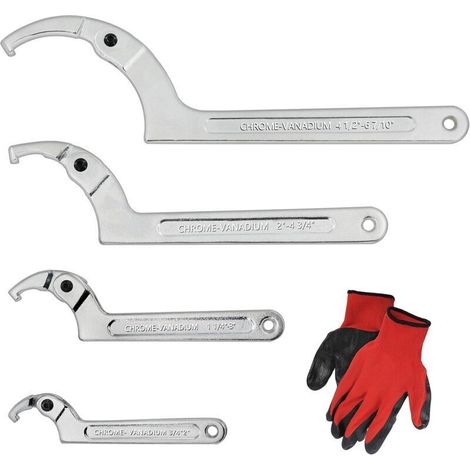 Verstellbarer C-hakenschlüssel, Verstellbarer Gabelschlüssel Für Hydraulikzylinder, Mechanische Maschinen, Fahrzeuge (4 Stück) 3/4-2