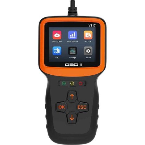 Obd2-diagnosegerät Für Autos, Französisches Obd2-diagnoselesegerät Für Alle Fahrzeuge Ab Baujahr 2000, Fehlerleser Mit Allen Obdii-funktionen