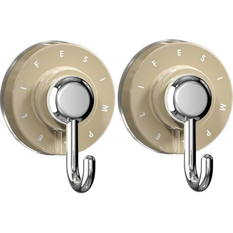 Saugnapf-haken Für Bad Und Küche (2 Stück, Beige)