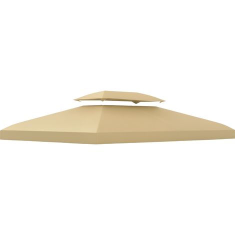 Ersatzdach Für Pavillon, Gartenlaube Oder Zelt, 3 X 4 M, Aus Hochdichtem Polyester (180 G/m²), Beige