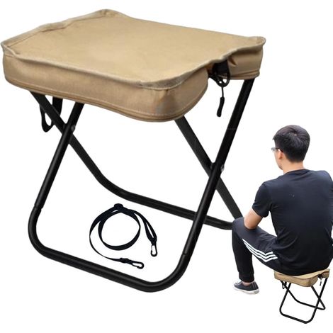 Klappbare Outdoor-stühle Kleiner Tragbarer Stuhl Für Draußen Leichter Strandstuhl Mit Gurt, Campingausrüstung, Bequemer Sitz Zum Wandern, Grillen, Zubehör Für