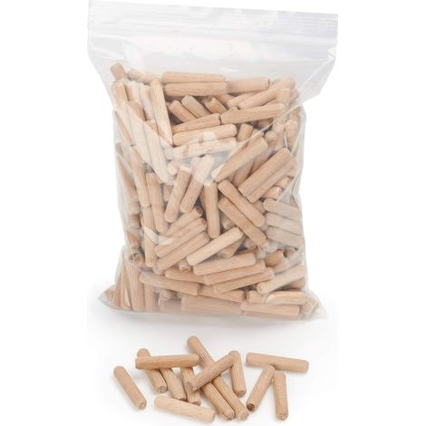400 Stück Holzdübel 8 Mm X 50 Mm – Massivholz-dübel Aus Buche, Ideal Für Holzfräser – Geeignet Für Bohrschablonen/bohrführungen