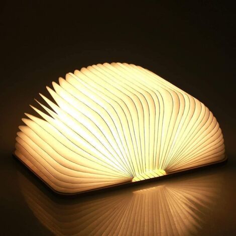 Faltbare Holz-buchlampe, Magnetische Led-buchlampen, Dekorative Lichter/nachtlicht, Usb-aufladbare Tischlampe
