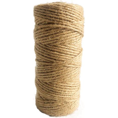 Natürliches Juteseil, Ø 1,5 Mm, Ca. 100 M, Ideal Für Gartenarbeit, Heimwerken, Handwerk Und Als Kletterstruktur Für Katzen.