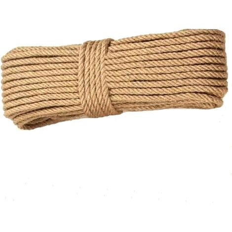 Natürliches Juteseil 10 Mm X 10 M, Ideal Für Gartenarbeit, Heimwerken Und Manuelle Kratzbäume Für Katzen