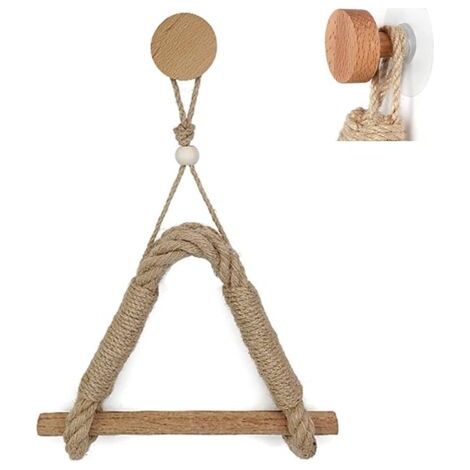 Der Toilettenpapierhalter Ist Nicht Perforiert, Retro Juteseil-holzhandtuchhalter, Retro Papierhandtuchhalter, Industrielles Nautisches Seil, Badezimmer, Küchendekor