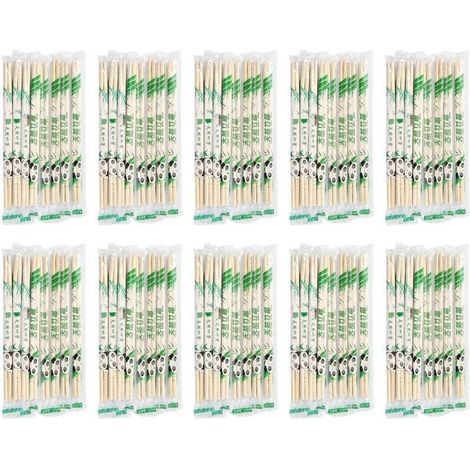 100 Einweg-essstäbchen, Einzeln Verpackt, Runde Bambus-essstäbchen Für Restaurants Und Den Hausgebrauch 19,5 X 0,5 Cm/7,7 X 0,2 Zoll